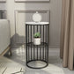 21.65 "Alto Metal Glam Nightstand de almacenamiento Abierto de almacenamiento Bedside Bedside con estantes