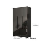 Gabinete de almacenamiento negro de vidrio para el hogar gabinete interior contemporáneo con puerta con bisagras