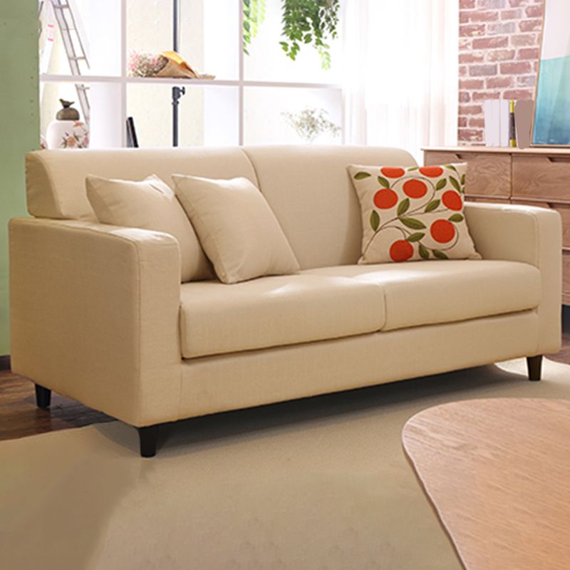 Contemporary Cushions Square Arm Living Room Stationary Seating