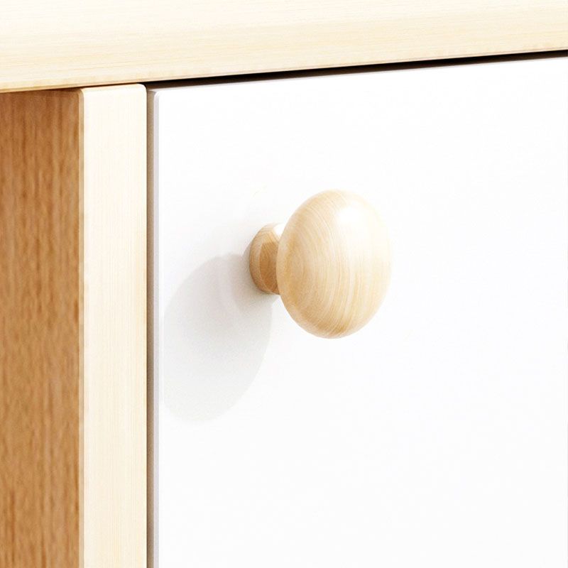 Server da pranzo in legno bianco in stile moderno con cassetti e porte