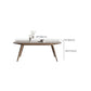 White Mid-Century Dining Table Stone Top Table with Wooden Frame Clearhalo 'Dining Tables & Seating' 'Dining Tables' 'dining_table' 'furn' 'furn_dining_table' 'Furniture' 'Kitchen & Dining Furniture' 1200x1200_7788cccb-0b8e-4669-b298-ee0b90f25857