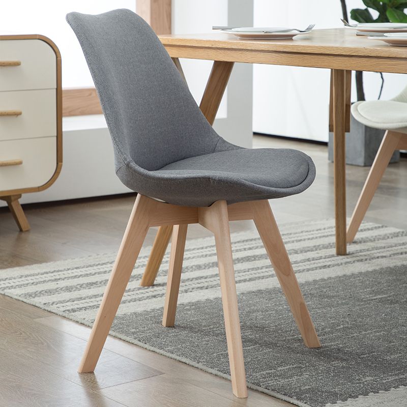 Scandinavian Bedroom Upholstered Side Chair Matte Finish Parsons Dining Chair Clearhalo ' kitchen&dining_furn' 'Dining Chairs' 'Dining Tables & Seating' 'dining_chair' 'Furniture' 'furniture_dining_chair' 'Kitchen & Dining Furniture' 'kitchen' 1200x1200_77894980-5a21-4ce0-9b60-3930fbe391d7