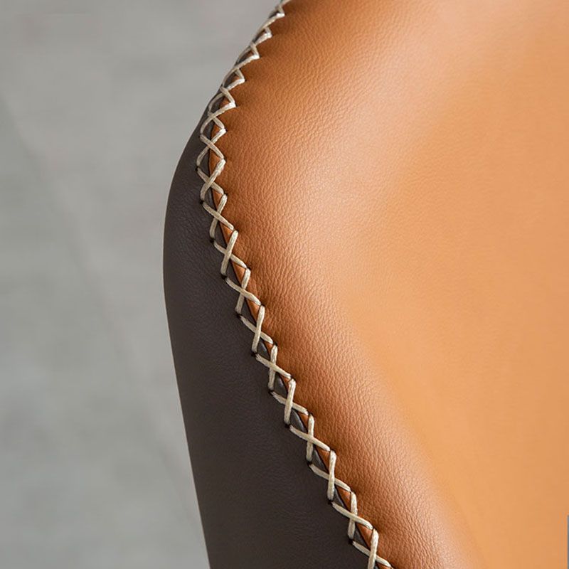 Modern Side Chair Matte Finish Leather Curved Wingback Armless Chair for Dining Room Clearhalo ' kitchen&dining_furn' 'Dining Chairs' 'Dining Tables & Seating' 'dining_chair' 'furn' 'furn_dining_chair' 'Furniture' 'furniture_dining_chair' 'Kitchen & Dining Furniture' 'kitchen' 1200x1200_7789a01c-eebb-4d7f-a9b1-71f2635ebfe7