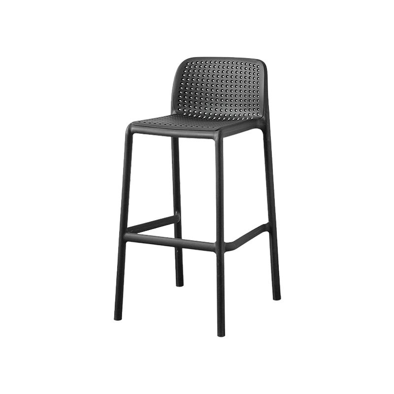 Scandinavian Plastic Dining Room Armless Stool Low Back Bar Stool for Kitchen Clearhalo 'Bar Furniture' 'Bar Stools' 'bar_stools' 'furniture_bar_stools' 'Kitchen & Dining Furniture' 'kitchen&dining_furn' 'kitchen' 'kitchen_furn' Furniture' 1200x1200_7789ea8b-3fac-480e-a198-a87ad0aec675
