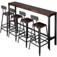 Industrial Style Bar Set 1/5 Pieces Solid Wood Rectangle Pub Dining Set for Indoor Clearhalo 'Bar Furniture' 'furn' 'furn_home_bar_bar_sets' 'Furniture' 'Home Bars & Bar Sets' 'home_bar_bar_sets' 'Kitchen & Dining Furniture' 1200x1200_778a6e2b-89d6-430c-85c0-28e34b0d20a2