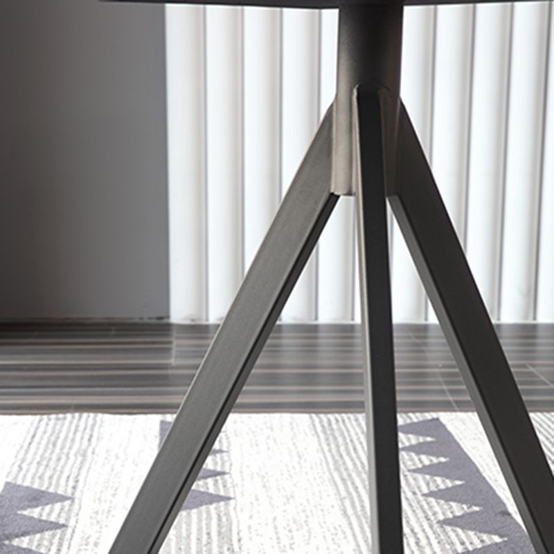 Modern Style Sintered Stone Dining Room Set Black Round Formal Dining Table Furniture Clearhalo 'Dining Room Sets' 'Dining Tables & Seating' 'dining_room_set' 'furn' 'furn_dining_room_set' 'Furniture' 'furniture_dining_room_set' 'Kitchen & Dining Furniture' 'kitchen&dining_furn' 'kitchen' 1200x1200_778b0a3c-71cd-4e2c-b7d3-b22cf85fa513