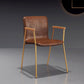 Industrial Metal Chair Dining Room Faux Leather Upholstered Arm Chair Clearhalo 'Dining Chairs' 'Dining Tables & Seating' 'dining_chair' 'furn' 'furn_dining_chair' 'Furniture' 'Kitchen & Dining Furniture' 1200x1200_778b93c0-9ab0-4417-aa57-b2977f22bad0