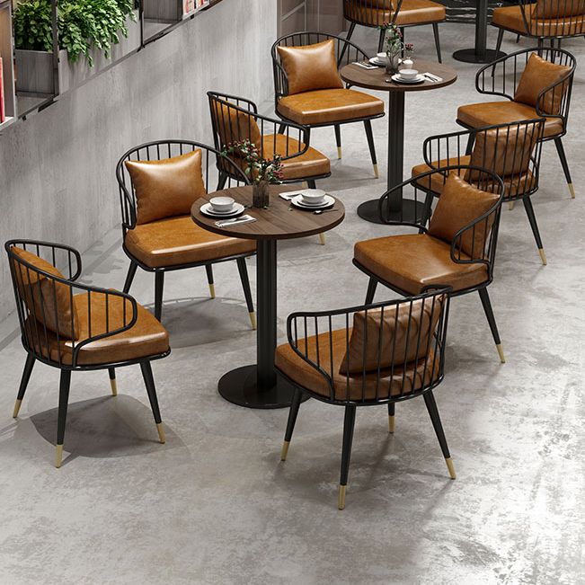 Industrial Solid Wood Dinner Room Kitchen Table Brown Top Table with Black Frame for Dining Room Clearhalo ' dining_table' 'Dining Tables & Seating' 'Dining Tables' 'furn' 'furn_dining_table' 'Furniture' 'furniture_dining_table' 'Kitchen & Dining Furniture' 'kitchen&dining_furn' 'kitchen' 'kitchen_dining_table' 1200x1200_778c36ff-843f-4574-a41e-d17194c59f56