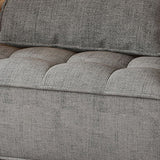 Pleil à dos de dos sans bras avec chaise d'accent à ossature en bois massif pour appartement