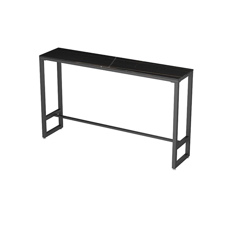 White and Black Modern Style Bar Table in Metal and Wood Milk Tea Shop Bar Table Clearhalo 'Bar Furniture' 'Bar Tables' 'bar_tables' 'furn' 'furn_bar_tables' 'Furniture' 'furniture_bar_tables' 'Kitchen & Dining Furniture' 1200x1200_778ccc46-4c0d-492d-ab77-8e8759d6c6d8