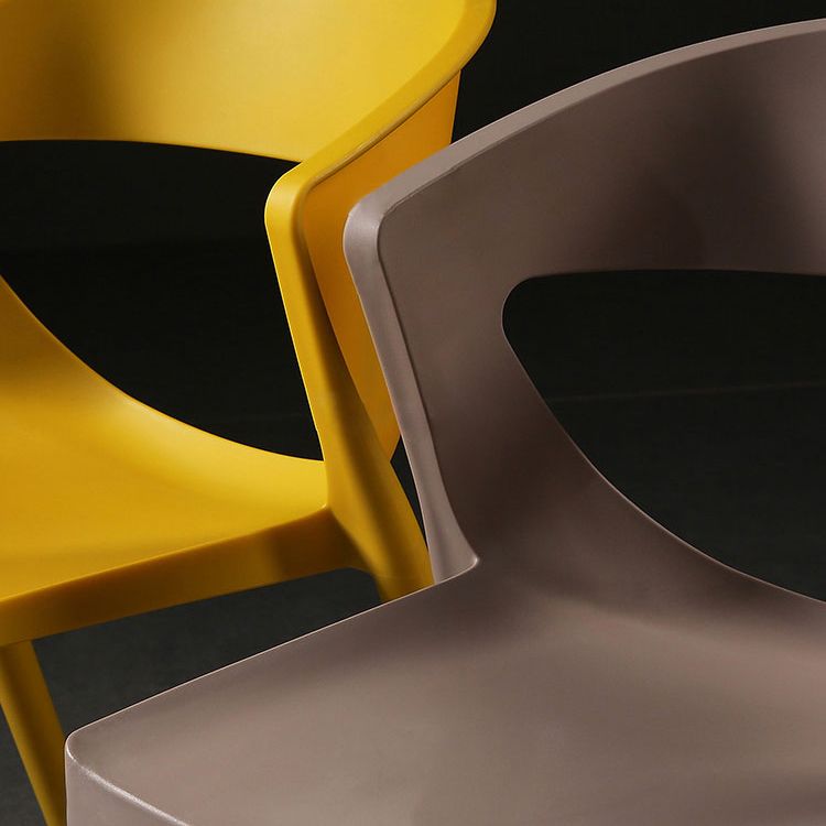 Scandinavian Style Open Back Dining Side Chair Plastic Dining Armless Chair for Home Clearhalo ' kitchen&dining_furn' 'Dining Chairs' 'Dining Tables & Seating' 'dining_chair' 'furn' 'furn_dining_chair' 'Furniture' 'furniture_dining_chair' 'Kitchen & Dining Furniture' 'kitchen' 1200x1200_778e1932-fd8f-4f1b-a280-7de3b41e4f0a