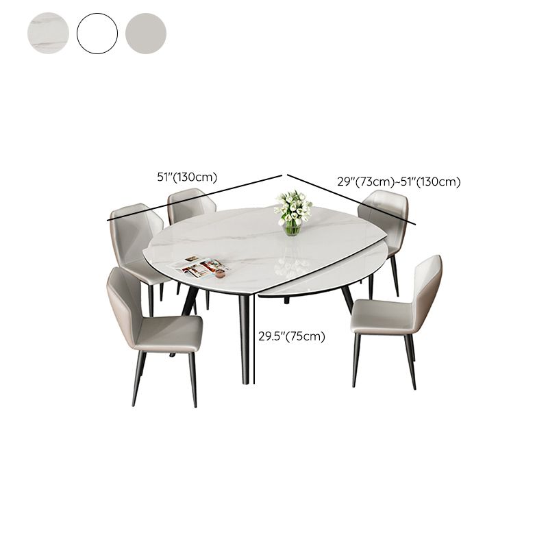 Mesa de comedor sencilla y moderna, mesa de comedor de piedra sinterizada con base de madera