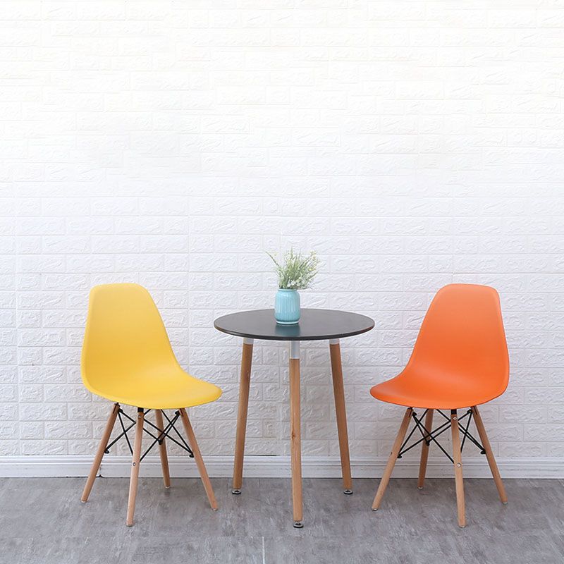 Modern Plastic Home Side Chair Matte Finish Solid Back Dining Chair Clearhalo 'Dining Chairs' 'Dining Tables & Seating' 'dining_chair' 'Furniture' 'furniture_dining_chair' 'Kitchen & Dining Furniture' 1200x1200_778f55fc-6c7e-4fb0-b84a-06d627930e1f