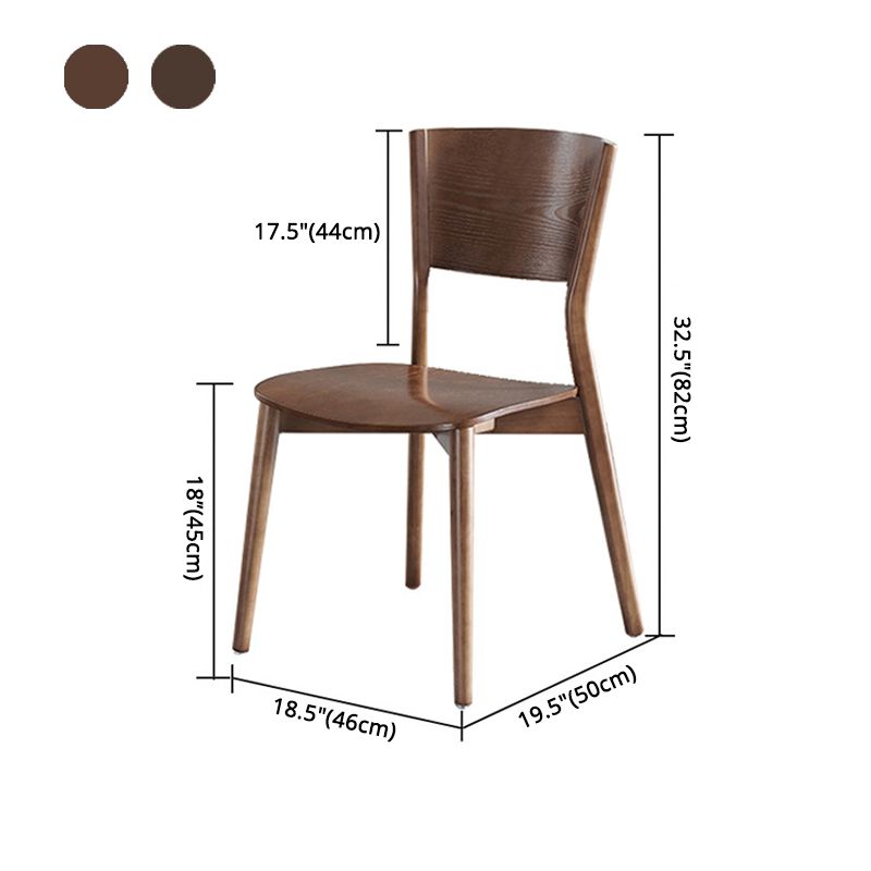 Contemporary Restaurant Solid Wood Side Chair Natural Open Back Dining Chair Clearhalo ' kitchen&dining_furn' 'Dining Chairs' 'Dining Tables & Seating' 'dining_chair' 'furn' 'furn_dining_chair' 'Furniture' 'furniture_dining_chair' 'Kitchen & Dining Furniture' 'kitchen' 1200x1200_7790b25f-7d22-4851-b054-43fecfee130c