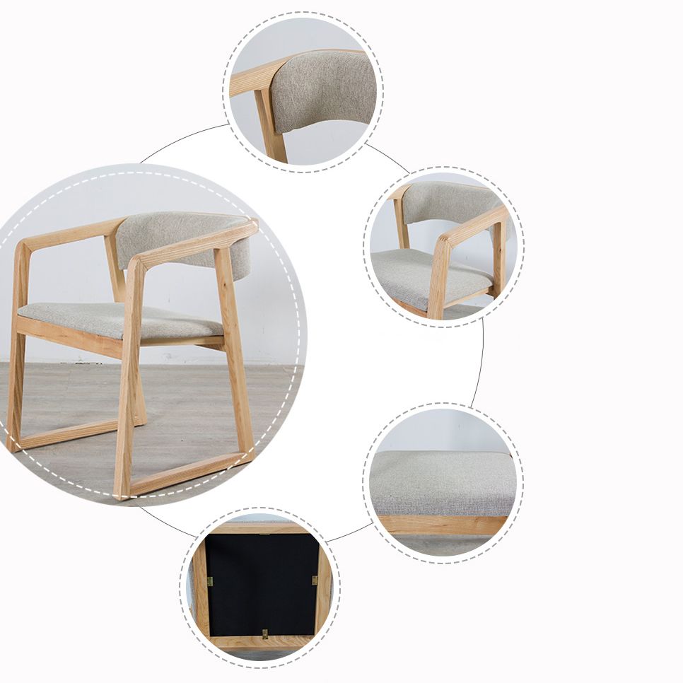 Glam Style Wooden Dining Arm Chair Matte Finish Open Back Dining Chair for Dinning Room Clearhalo ' kitchen&dining_furn' 'Dining Chairs' 'Dining Tables & Seating' 'dining_chair' 'furn' 'furn_dining_chair' 'Furniture' 'furniture_dining_chair' 'Kitchen & Dining Furniture' 'kitchen' 1200x1200_7792821e-b1d8-4583-a25d-5381264f1975