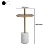 Marble Pedestal End Table Metal Black/ Gold Round Side End Table Clearhalo 'Coffee & Accent Tables' 'End & Side Tables' 'end_side_table' 'end_side_tables' 'furn' 'furn_end_side_tables' 'Furniture' 'furniture_end_side_table' 'Living Room Furniture' 1200x1200_77933b0b-fd03-4658-bf53-e64ada9e8556