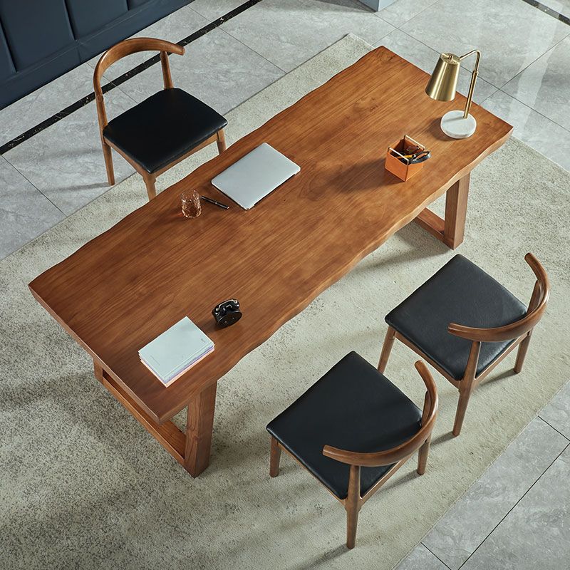 Solid Wood Rectangular Writing Desk Sled Base 29.53-inch Tall Office Desk Clearhalo 'furn' 'furn_office_desk' 'Furniture' 'Office Desks' 'Office Furniture' 'office_desk' 1200x1200_77933c0a-141e-49e7-bd01-46ffdacc30fb