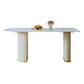 Sintered Stone Dining Table Traditional Luxury White Table for Kitchen