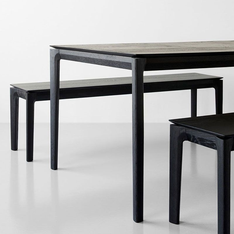 Contemporary Rectangle Solid Wood Bench Home Seating Bench with Legs Clearhalo 'Benches' 'Chairs & Seating' 'furn' 'furn_benches' 'Furniture' 'Living Room Furniture' 1200x1200_7795201b-b080-448f-90a0-5263348c8216