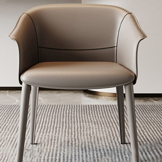 Moderner Stil Armstuhl Metall Massiver Rücken Esszimmerstuhl für Küche