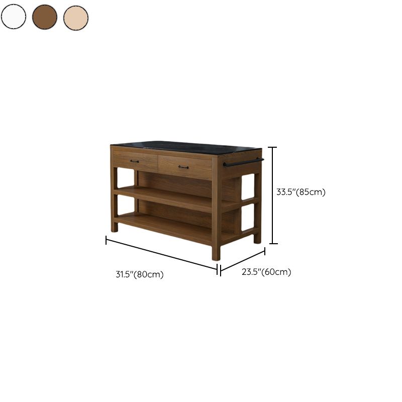 Tavolo da cucina della sala da pranzo tavolo da preparazione in marmo moderno con deposito aperto