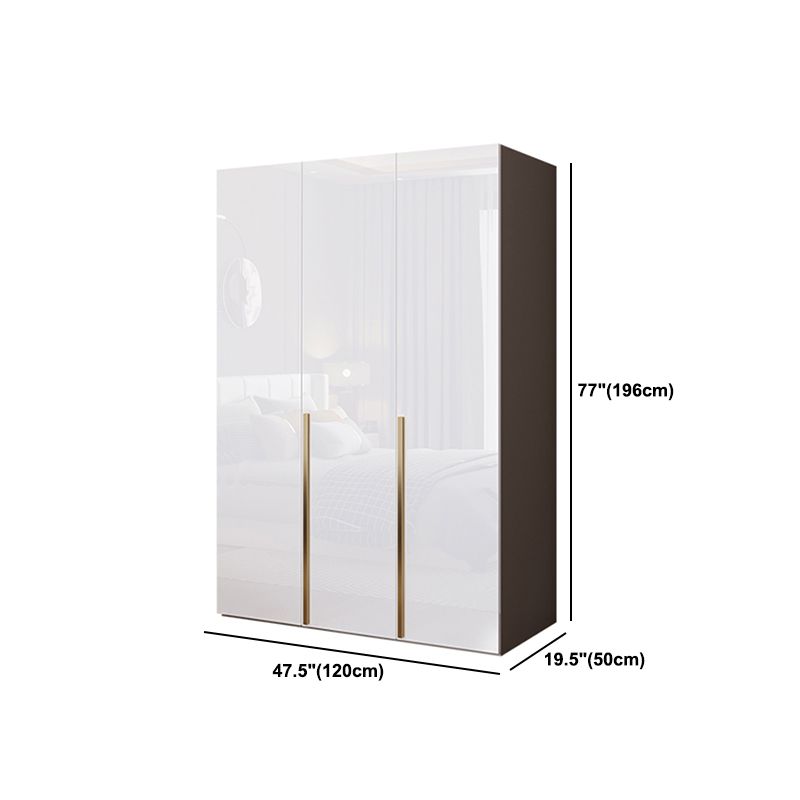 Contemporary Wooden Wardrobe White Colour Soft Close Door Wardrobe Closet Clearhalo 'Armoires & Wardrobes' 'armoires_wardrobes' 'Bedroom Furniture' 'furn' 'furn_armoires_wardrobes' 'Furniture' 1200x1200_779845fc-23bf-4bca-bd36-246f935ebb93