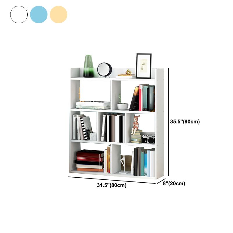 Open Wooden Bookcase Modern Home Living Room Lattice Bookshelf