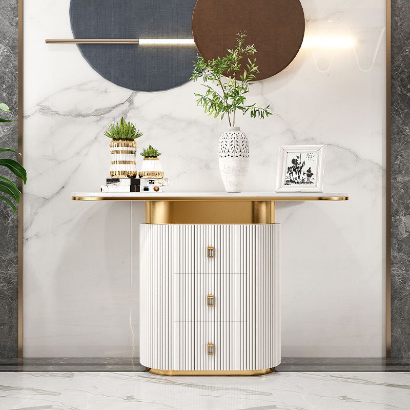 Tavolo console in pietra glam tavolo da divano console resistente ai graffi per la sala