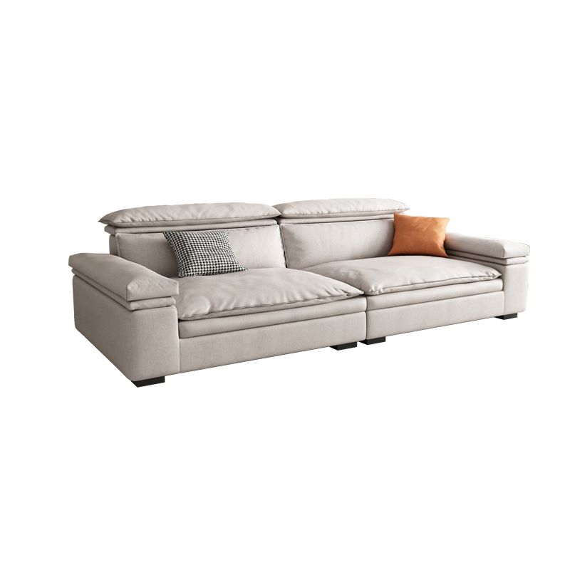 Sofa de bras carré de salon de faux cuir résistant aux taches stationnaires