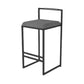 Glam Armless Backrest Counter Stool Iron Living Room Bar Stool with Velvet Cushion,1 Piece Clearhalo 'Bar Furniture' 'Bar Stools' 'bar_stools' 'furn' 'furn_bar_stools' 'furniture_bar_stools' 'Kitchen & Dining Furniture' 'kitchen&dining_furn' 'kitchen' 'kitchen_furn' Furniture' 1200x1200_779bfa3d-90b5-46fd-834a-62902f67c4fd