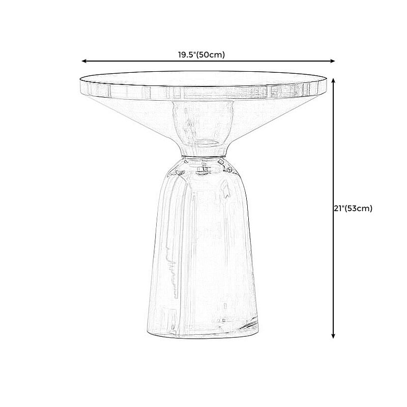 Nordic style Glass Side End Table Stone Top Drum End Table for Living Room Clearhalo 'Coffee & Accent Tables' 'End & Side Tables' 'end_side_table' 'end_side_tables' 'furn' 'furn_end_side_tables' 'Furniture' 'furniture_end_side_table' 'Living Room Furniture' 1200x1200_779c778f-3f43-4ceb-a42a-de70a78b6abb