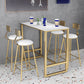 Gold Metal Pub Table Set for Small Places Glam Faux Leather 1/3/5 Pieces Bar Set Clearhalo 'Bar Furniture' 'furn' 'furn_home_bar_bar_sets' 'Furniture' 'Home Bars & Bar Sets' 'home_bar_bar_sets' 'Kitchen & Dining Furniture' 1200x1200_779cae2b-5a1e-4bc3-9cc3-d530d0ca3f36