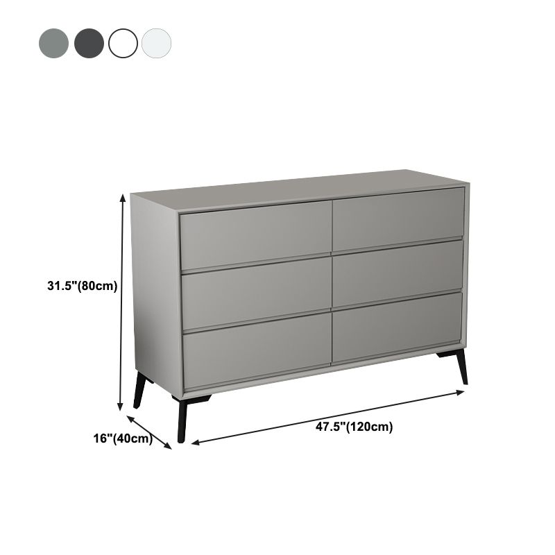 16" D Storage Chest Modern Style Bedroom Storage Chest Dresser in White and Grey Clearhalo 'Bedroom Furniture' 'Dressers & Chests' 'dressers_chests' 'furn' 'furn_dressers_chests' 'Furniture' 1200x1200_779ec90c-f91d-4e97-9ab6-88291e0b55f4