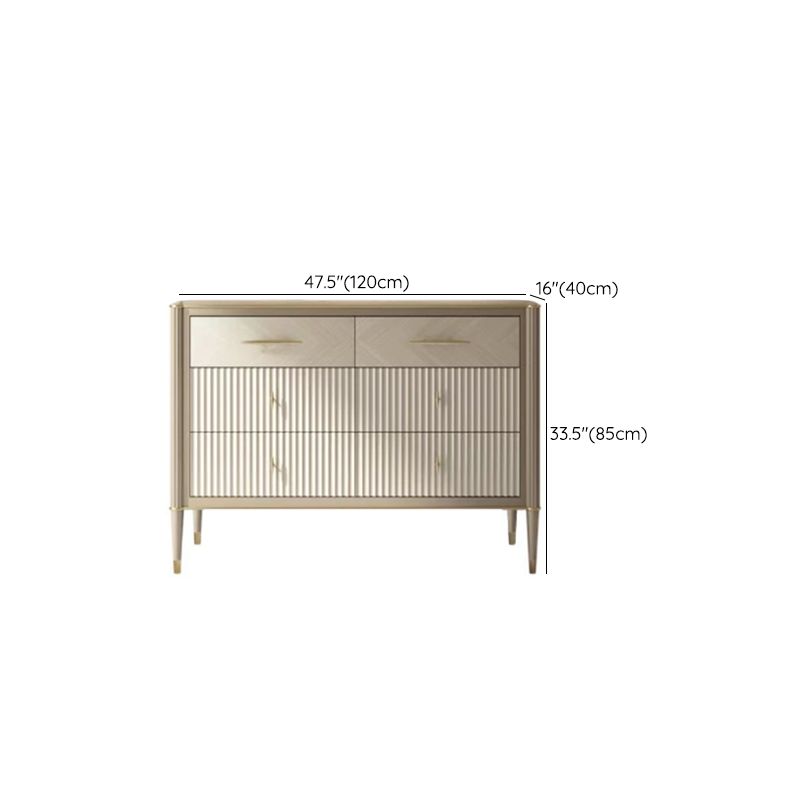 Glam Style Brown Solid Wood Buffet Table 6 Drawer Buffet Sideboard Clearhalo 'buffet_sideboard' 'Buffets & Sideboards' 'furn' 'furn_buffet_sideboard' 'Furniture' 'Kitchen & Dining Furniture' 1200x1200_77a037b0-0398-4cd2-b933-2d46b21e9af4