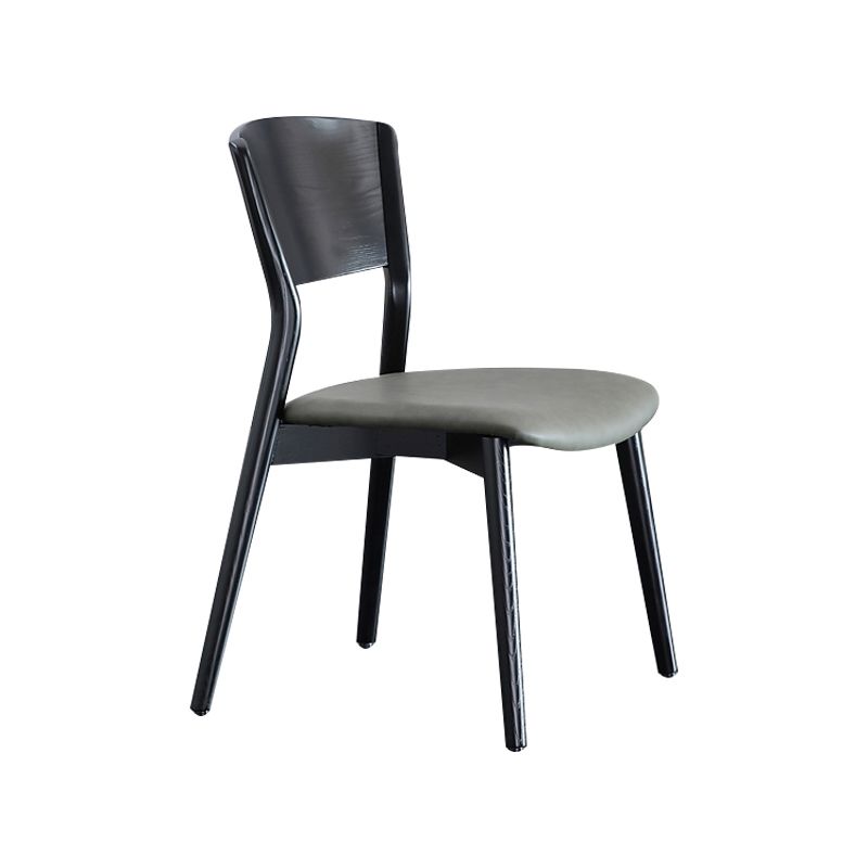 Contemporary Open Back Dining Side Chair Armless Wooden Legs Side Chairs Clearhalo ' kitchen&dining_furn' 'Dining Chairs' 'Dining Tables & Seating' 'dining_chair' 'furn' 'furn_dining_chair' 'Furniture' 'furniture_dining_chair' 'Kitchen & Dining Furniture' 'kitchen' 1200x1200_77a2ec41-86db-466d-ac89-44e0fdd9e06c
