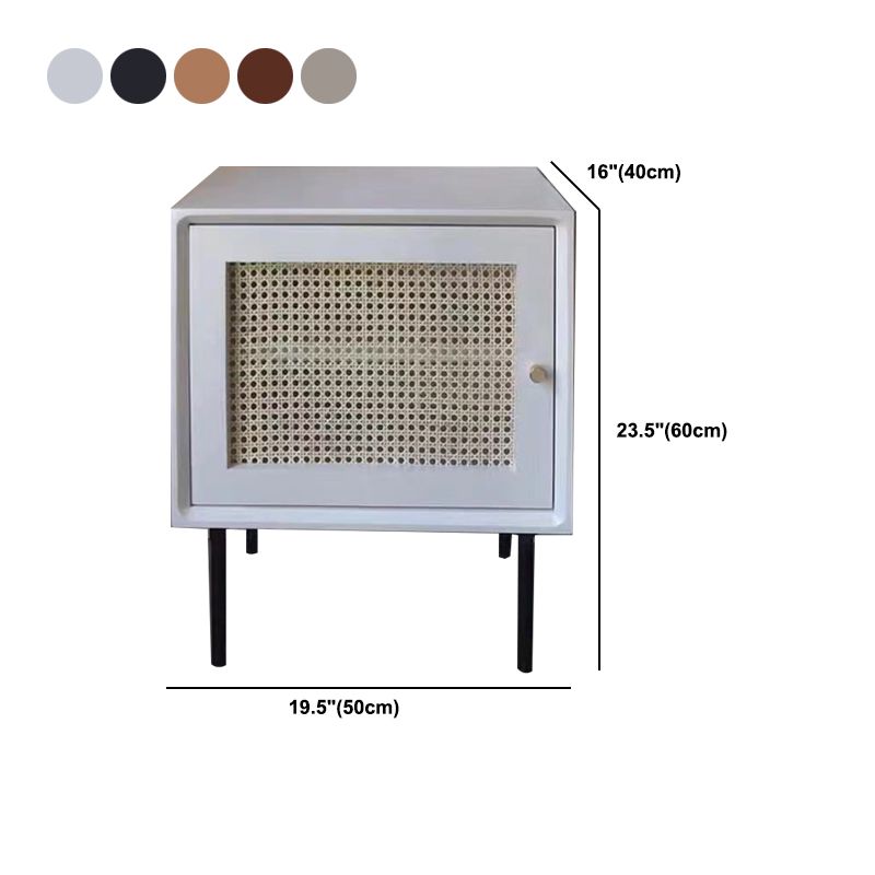 Modern bedkast vast hout accent tafel nachtkastje met benen
