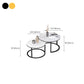 Slate Frame Coffee Table Round Nesting Coffee Table Set for Living Room Clearhalo 'Coffee & Accent Tables' 'Coffee Tables' 'coffee_tables' 'furn' 'furn_coffee_tables' 'Furniture' 'Living Room Furniture' 1200x1200_77a7123e-3b7a-4cde-b455-721a839fc9fb