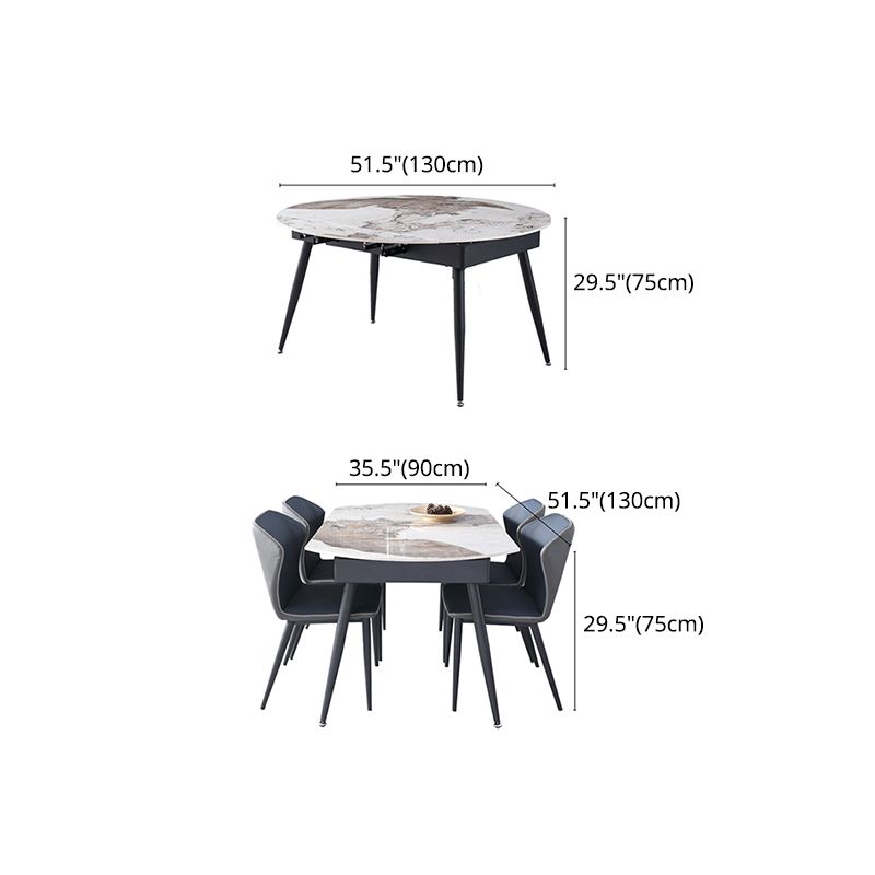 Contemporary 1/5/6/7 Pieces Dining Set Round Dining Room Table Set Clearhalo 'Dining Room Sets' 'Dining Tables & Seating' 'dining_room_set' 'furn' 'furn_dining_room_set' 'Furniture' 'furniture_dining_room_set' 'Kitchen & Dining Furniture' 'kitchen&dining_furn' 'kitchen' 1200x1200_77a771e0-2084-4c3f-90d8-def346cfb29d