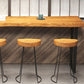 Juego de mesa de bar rectangular industrial, mesa de mostrador de madera de color natural, 1/5 piezas
