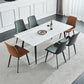 Rectangle Dining Table Industrial Stone Top Dining Table with 4 Legs