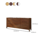 Contemporary Horizontal Double Dresser Wood Storage Dresser for Bedroom