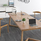 Natural Dining Table Contemporary Style Solid Wood Rectangle Dinner Table