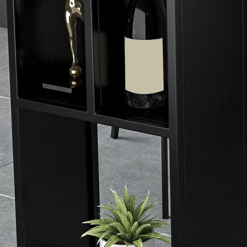 Mesa de bar de piedra sinterizada Mesa de bar rectangular moderna con estantes de almacenamiento