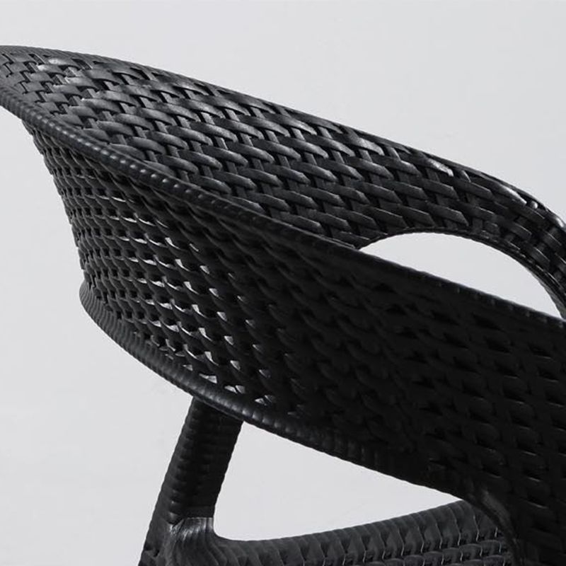 Modern Style Dining Chair Plastic Arm Chair with Plastic Legs for Kitchen