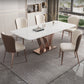 Stone Nordic 1/2/5/6 Pieces Dining Set with Leather Chairs Dining Furniture Clearhalo 'Dining Room Sets' 'Dining Tables & Seating' 'dining_room_set' 'furn' 'furn_dining_room_set' 'Furniture' 'furniture_dining_room_set' 'Kitchen & Dining Furniture' 'kitchen&dining_furn' 'kitchen' 1200x1200_77b07ec7-db15-4a21-899a-5b1fda96f285