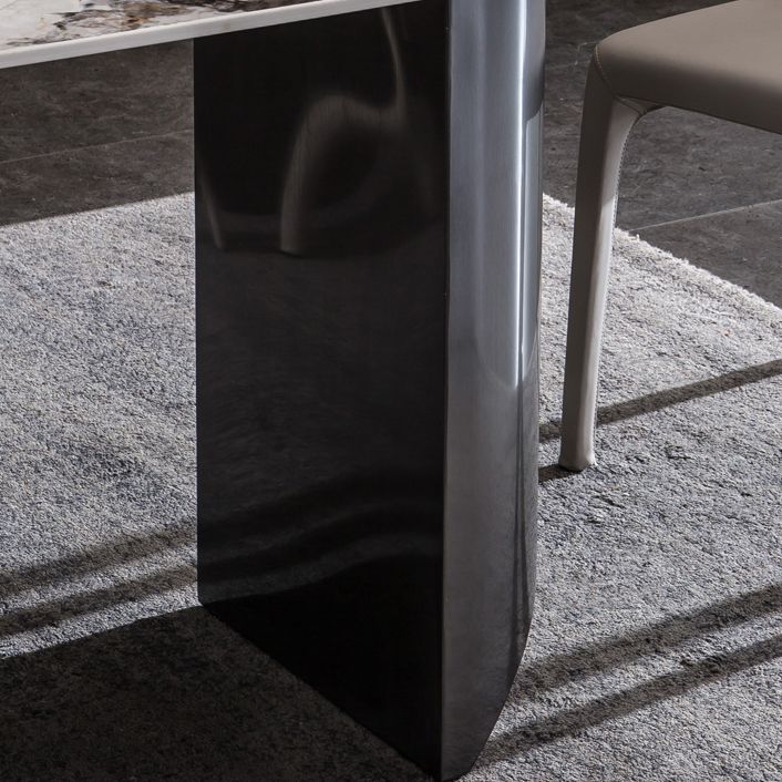 Ensemble de table de salle de bain en pierre beige 1/4/5/7 PCS Glam Style Dining Set