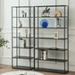 Contemporary Bookcase Metal Open Back Bookshelf for Home Office Clearhalo 'Bookcases' 'furn' 'furn_bookcases' 'Furniture' 'Office Furniture' 1200x1200_77b242a1-dd58-4687-8954-a351ae90edd1