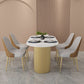 Modern Style Dining Table Oval Double Pedestal Dining Table for Home Clearhalo ' dining_table' 'Dining Tables & Seating' 'Dining Tables' 'furn' 'furn_dining_table' 'Furniture' 'furniture_dining_table' 'Kitchen & Dining Furniture' 'kitchen&dining_furn' 'kitchen' 'kitchen_dining_table' 1200x1200_77b46691-b6da-4463-ad39-2c145fe4a736