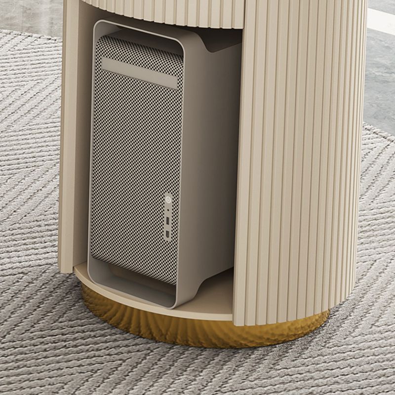 Bureau d'écriture en pierre de style glamour Bureau d'ordinateur en métal avec 3 tiroirs