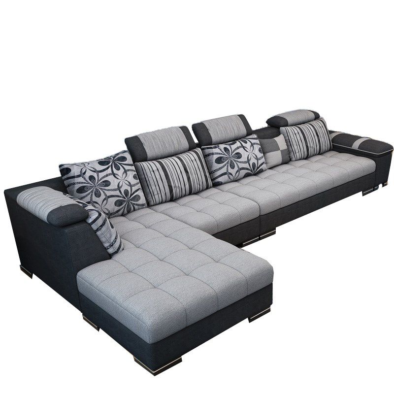 135.82" D x 70.86" W x 33.46" H Pillow Top Arm Sectional Adjustable Pillowed Back Cushions Clearhalo 'furn' 'furn_sectionals' 'Furniture' 'furniture_sectionals' 'kitchen' 'kitchen_sectionals' 'Living Room Furniture' 'Sectionals' 1200x1200_77b69376-636f-4145-9cdc-ef8d9c9a4391